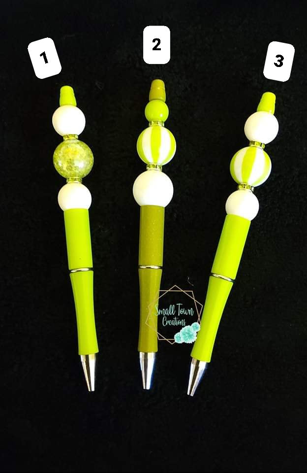 Green Beaded Pen
