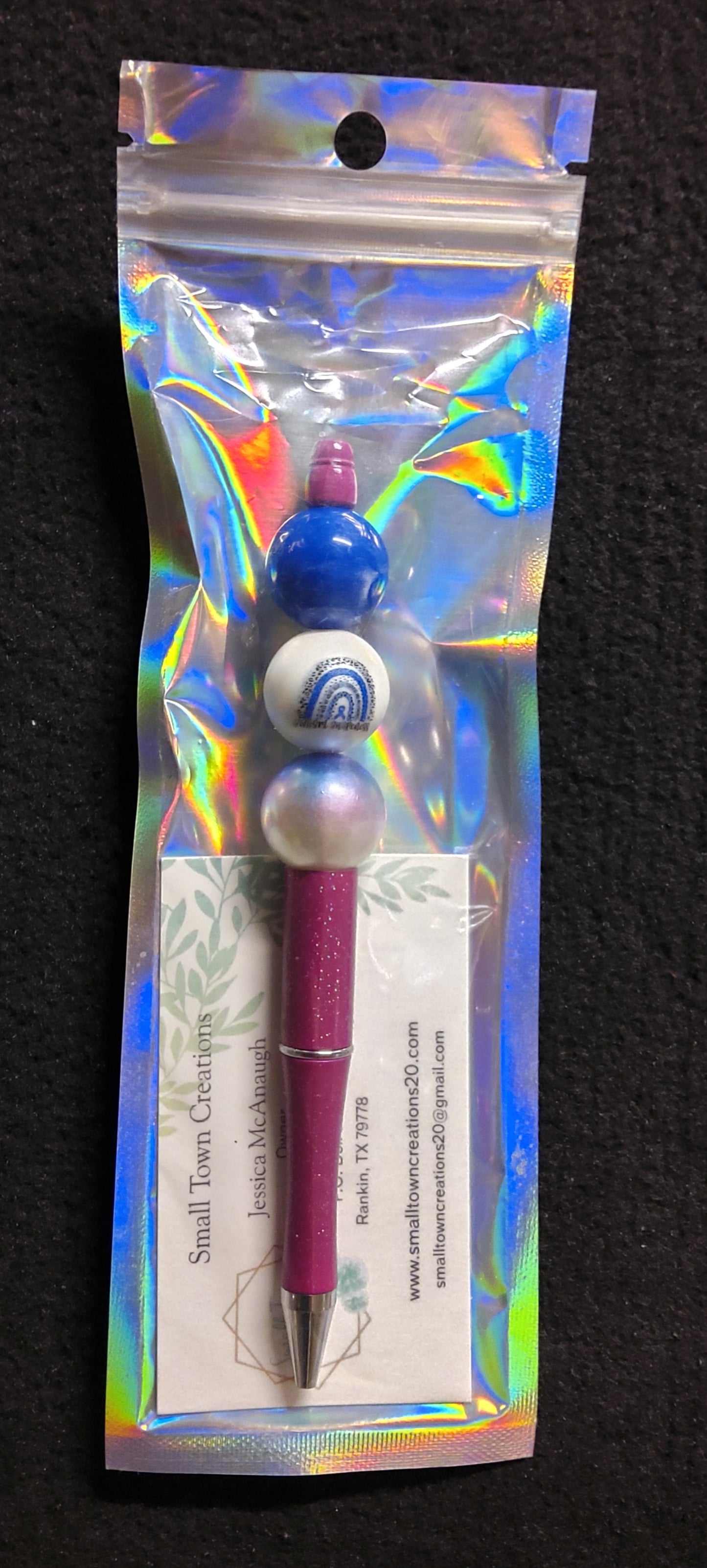 Autism Awareness Beaded Pen