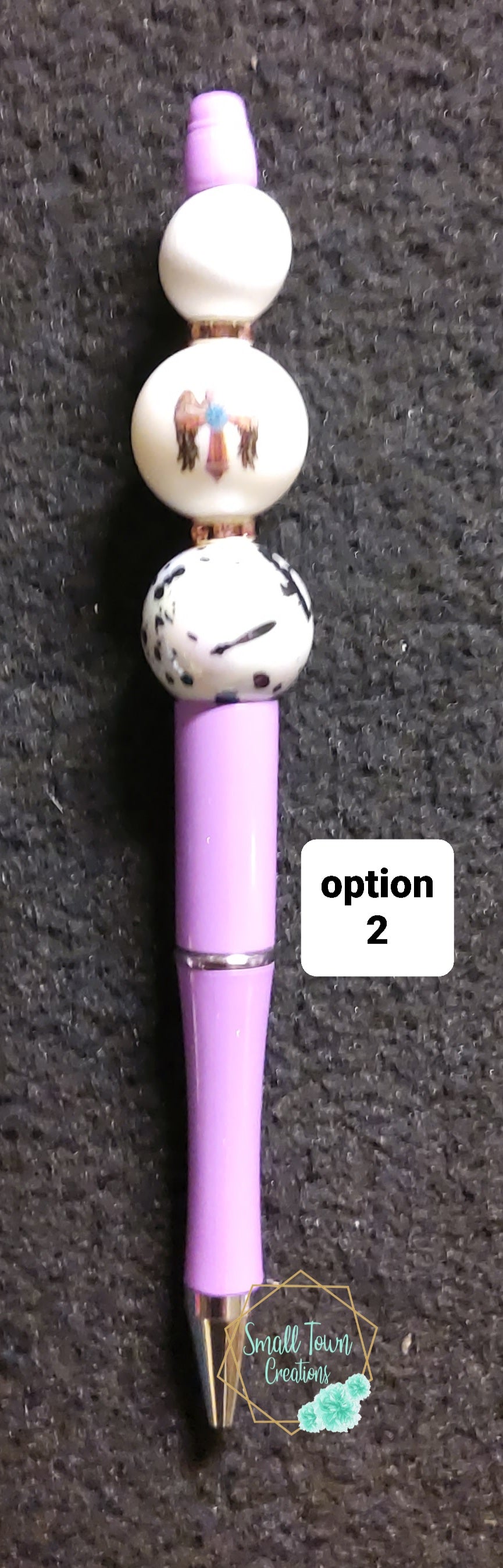 Cross with Wings Beaded Pen