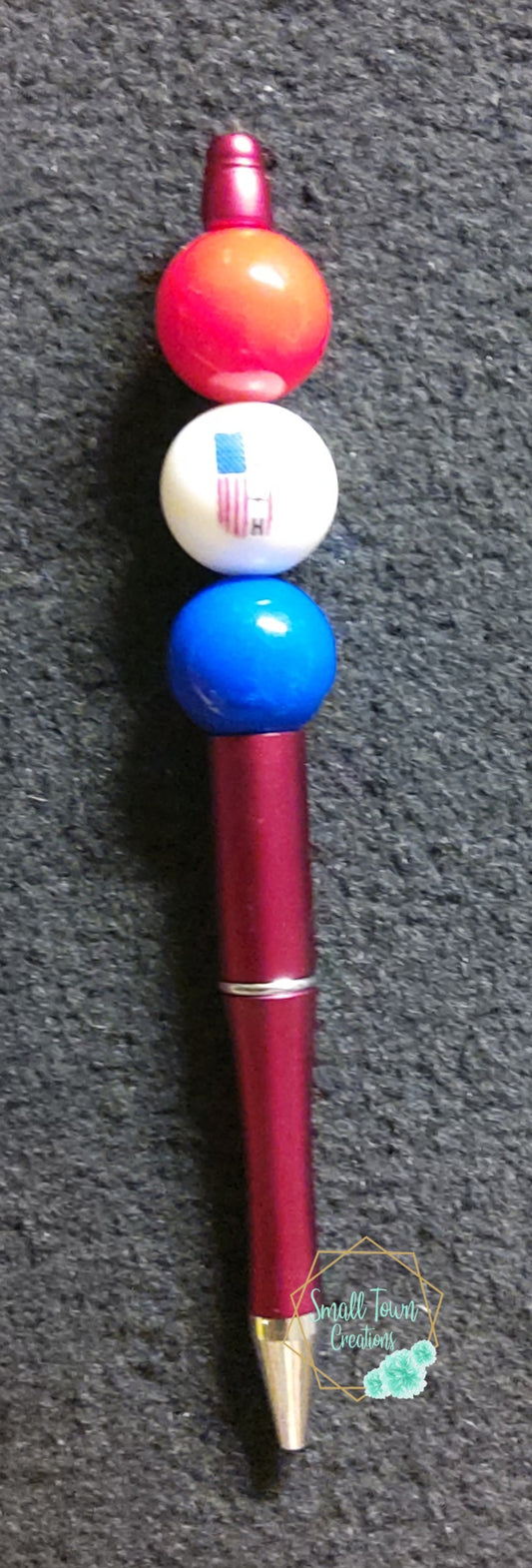 Flag & Faith Beaded Pen