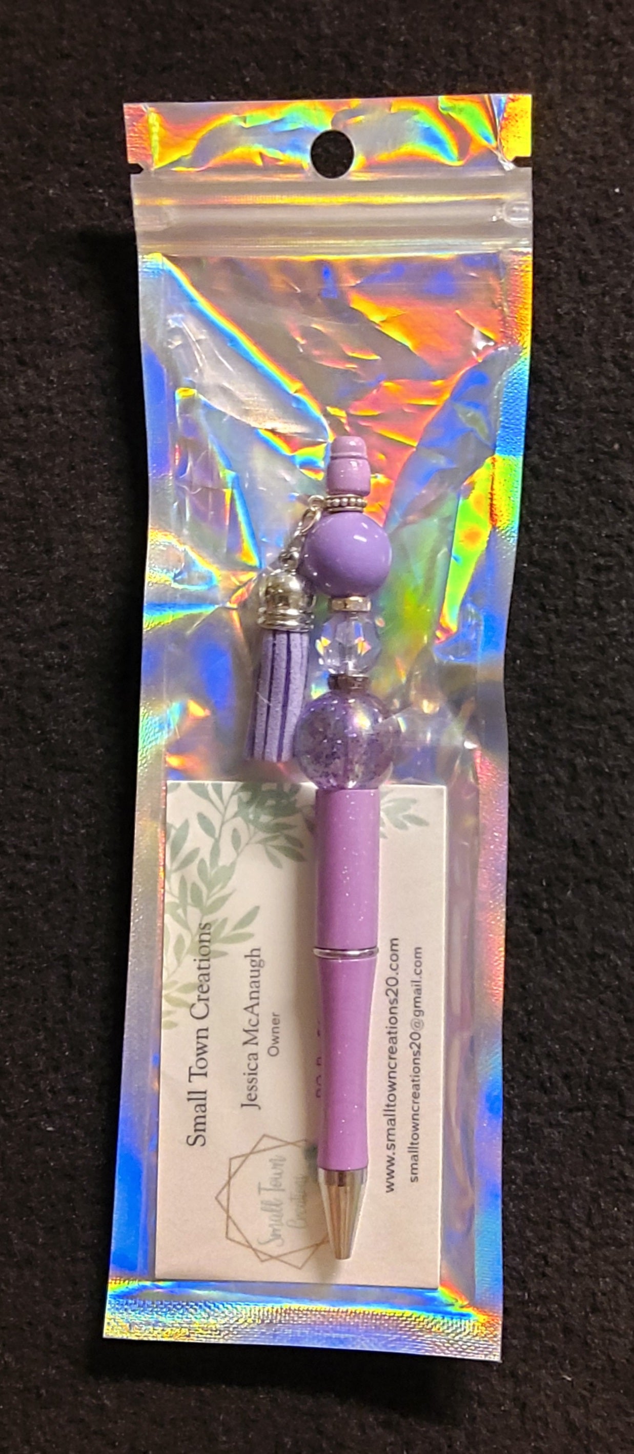 Purple Beaded Pen