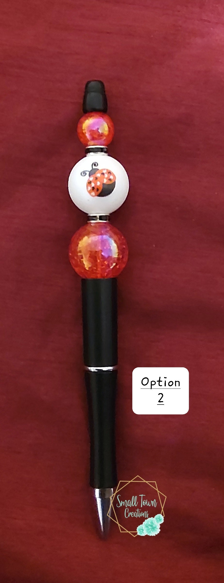 Lady Bug Beaded Pen