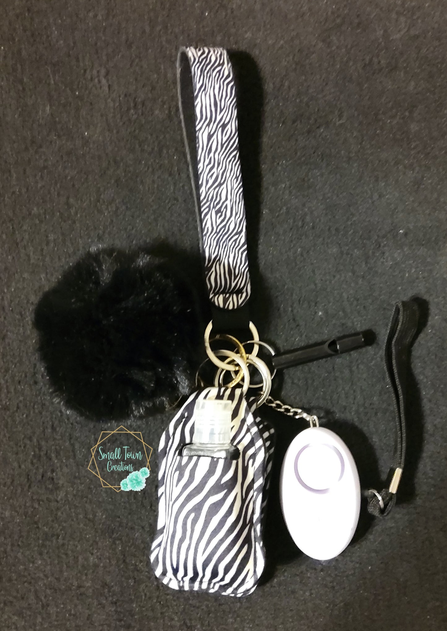 Zebra Print Adult Keychain