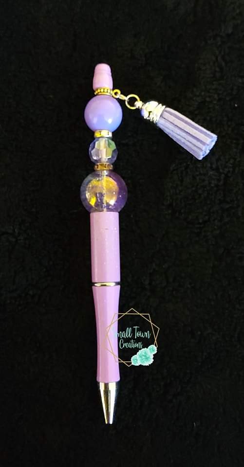 Purple Beaded Pen