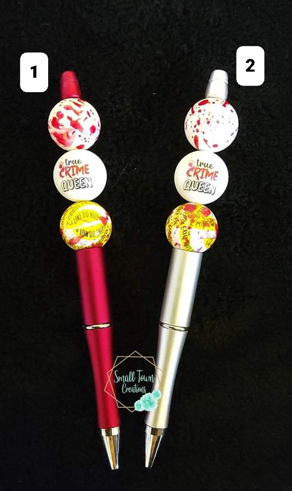 True Crime Queen Beaded Pen