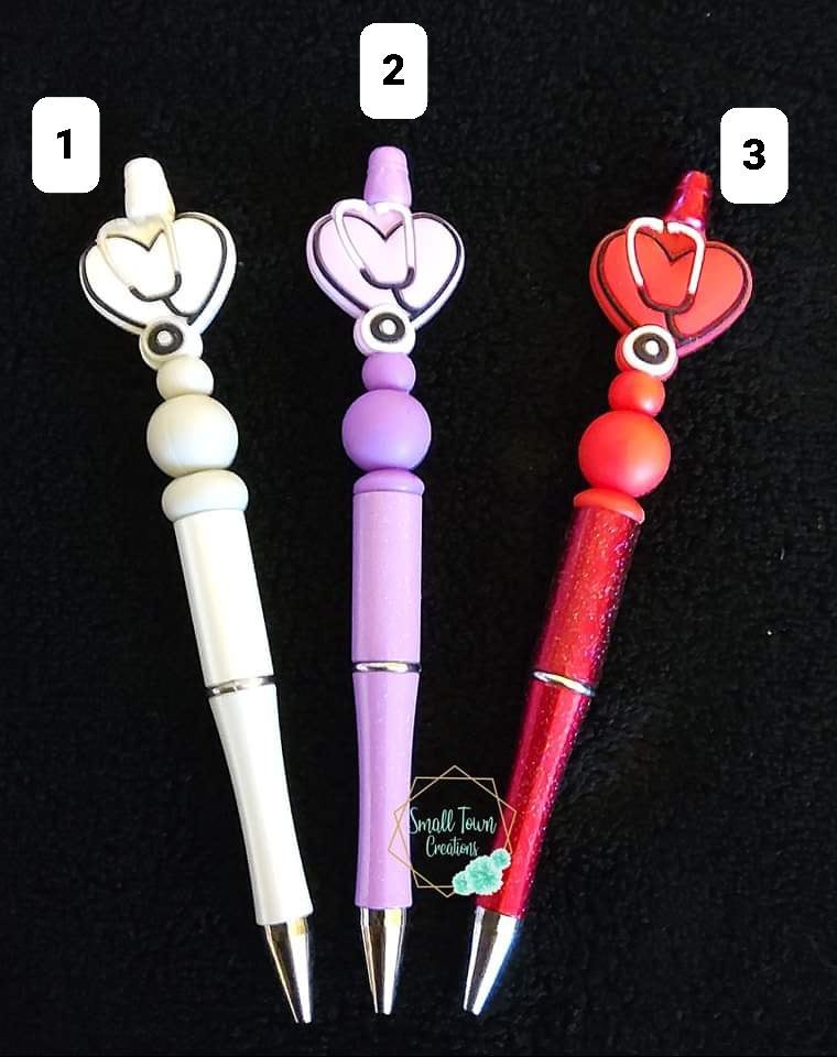 Red Nurse Beaded Pen