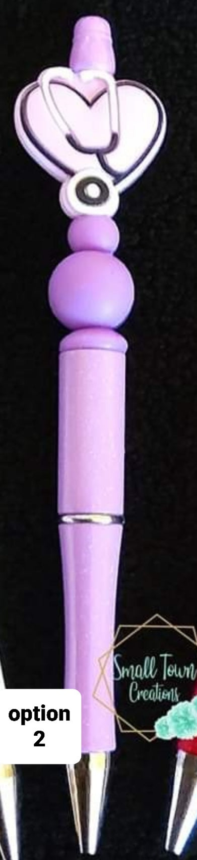 Purple Nurse Beaded Pen